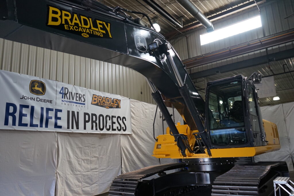 After photo of rebuilt excavator for Bradley Excavating